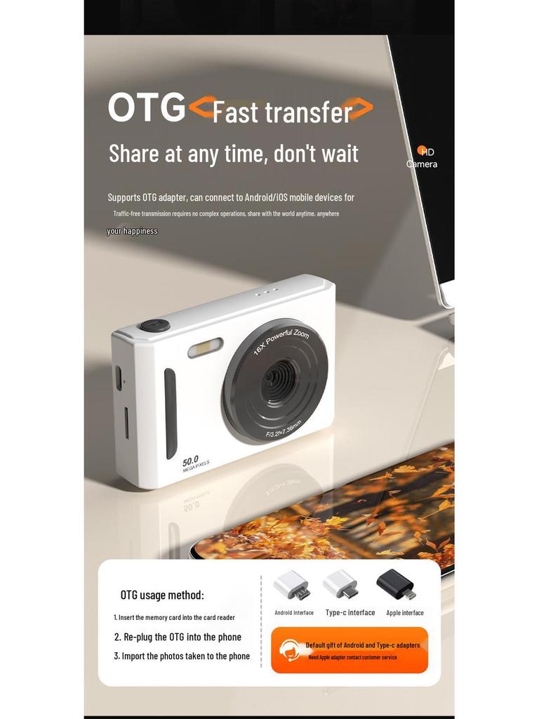 High-Definition Mini Digital Camera for Students and Home Use