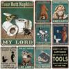 Metal Tin Signs Your Butt Napkins Wall Decoration Plaque Vintage Art Poster Iron Painting for Man Cave Home Cafe Garden Club Bar
