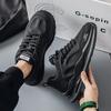 Autumn and winter men's thick-soled heightening dad shoes student leather casual sports shoes live broadcast versatile Hong Kong style men's shoes