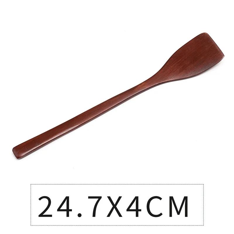 

24.7*4cm Solid Wood Spatula Japanese Brown Wooden Special for Non-stick Pan Cooking Tools Household Kitchen Supplies Kitchenware
