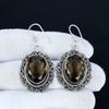 Kolczyki z kamieniami szlachetnymi Smoky Topaz, Kolczyki ze srebra próby 925, Ręcznie robione srebrne kolczyki na prezent, Kolczyki wiszące Smoky Topaz na prezent urodzinowy