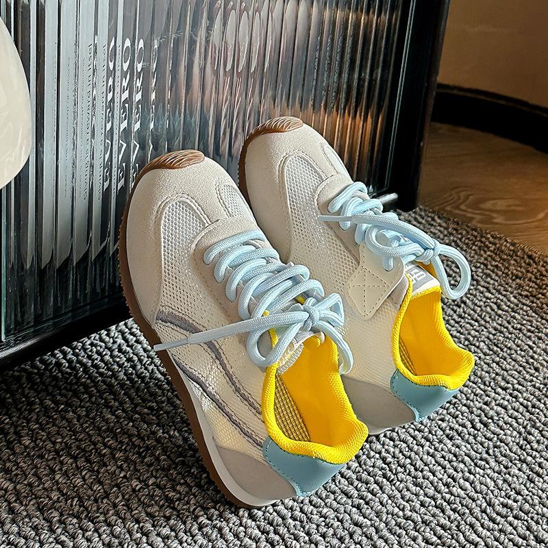 Spring and summer new children's shoes boys soft sole breathable casual shoes girls fashion moral training shoes middle and older children board sho