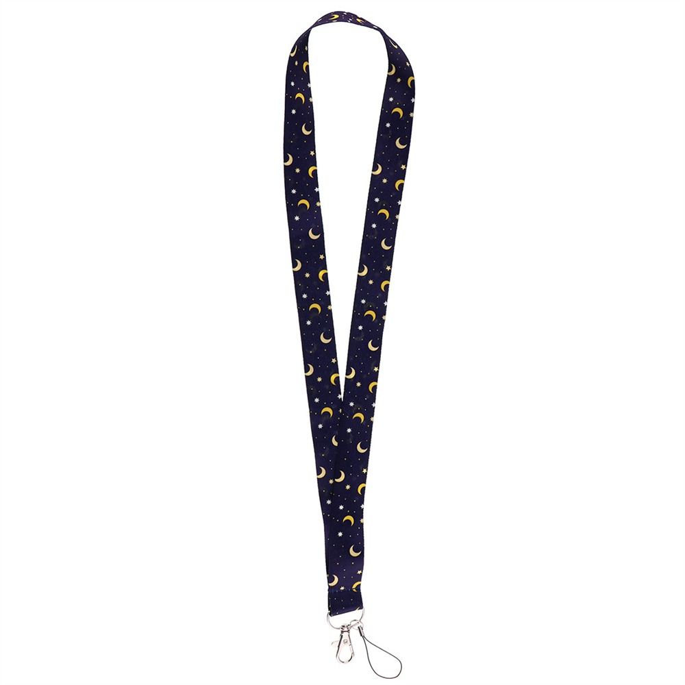 Porta-chaves Sol e Lua Estrelas Lanyard Cordão de Pescoço para Celular Corda para Pendurar Porta Cartão de Identificação Porta Crachá
