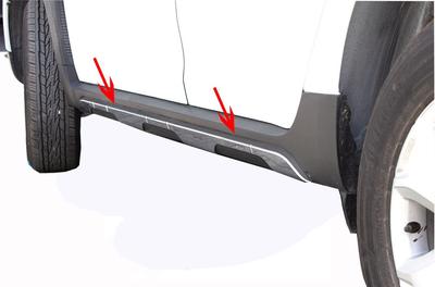 Molduras de puertas (6 piezas, acero inoxidable) OmsaLine - Acero inoxidable italiano para Renault Duster 2018-2024