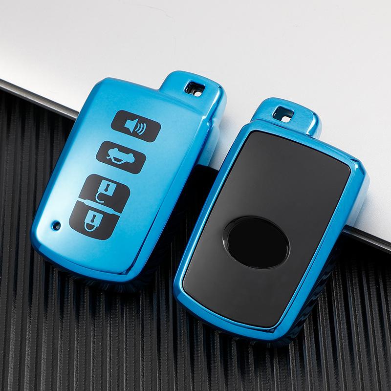 

Модный чехол для ключа-брелока автомобиля для Toyota Avalon Camry Corolla RAV4 Highlander Auris CHR Land Cruiser, аксессуары синий