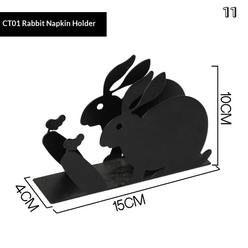 Creative Elegant Metal Cartoon Pattern Napkin Holder Paper Drawer Storage Bracket Organizer Dining Tabletop Accessory