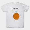 Men Black Print T-shirt Life On Mars No-Cut Transfer Paper Print Cotton Tshirt
