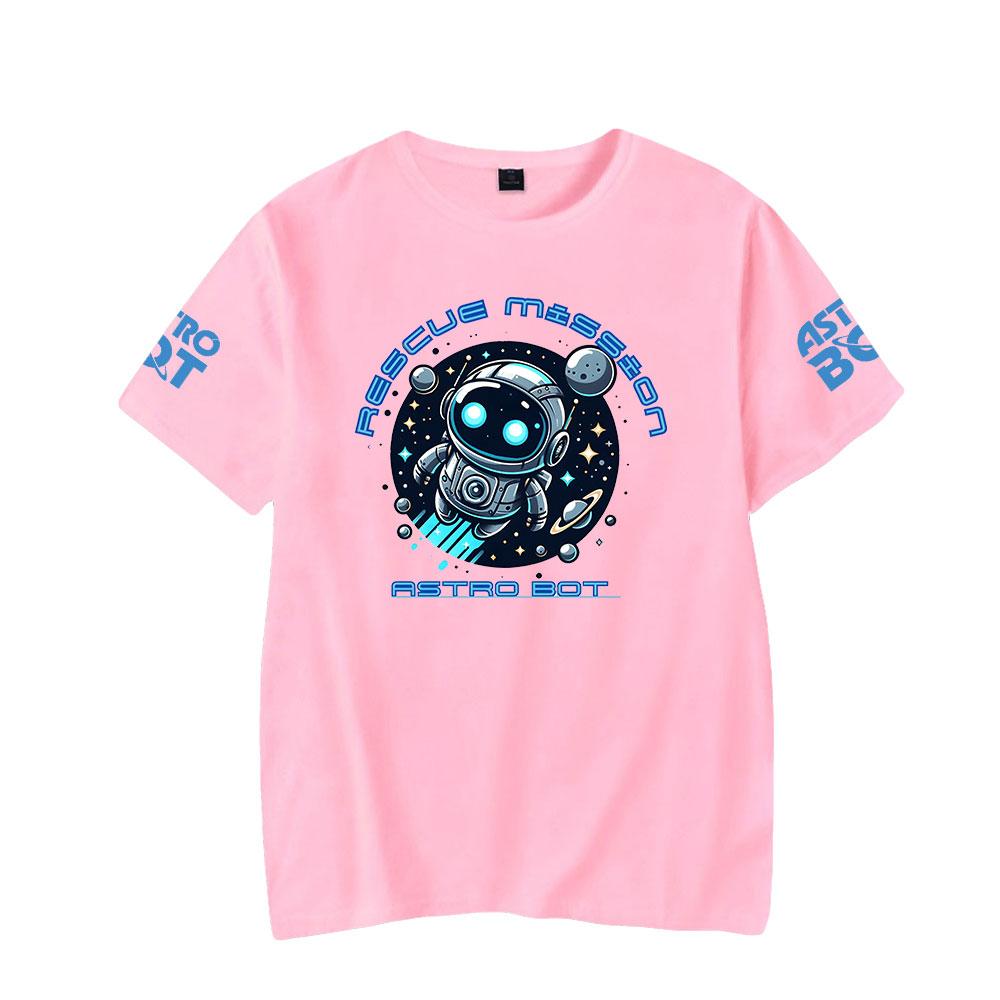 Astro Bot Anime Women Men's T-shirts Cartoon Printed O-Neck Oversized Short Sleeves Fashion Mens Clothing Streetwear