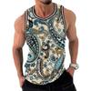 Modisches Floral Graphic Tanktop für Herren Trend Sommer Ärmellos 3D-Blumenaufdruck Weste T-Shirts Locker Streetwear Atmungsaktive Oberteile