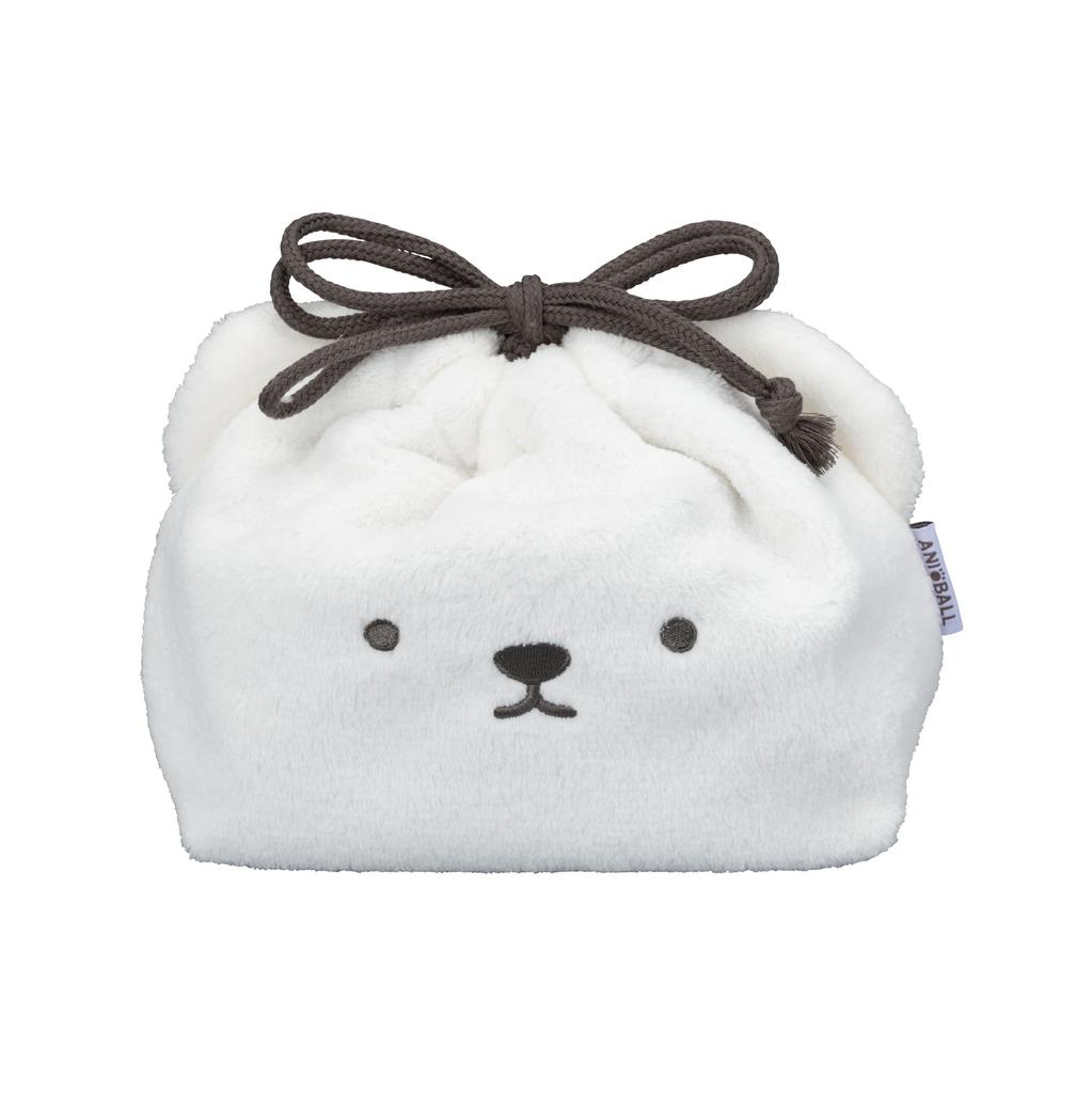 CB Japan Shirokuma Ball Drawstring Lunch Machine with Cooling Aniball Bag, 1.4L Capacity, Washable, Function,