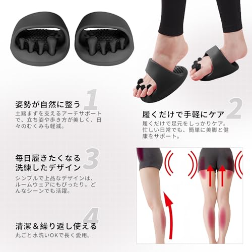 CANVUE Strengthening Slippers with Non-Slip Core and Foot Slimming, Five-Toe Slippers, Improves Posture, Improves Bow-Leg and Bow-Leg Posture, Support