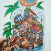 Cartoon sea Landscape Sticker  Scene DIY Toy Game Sticker Festival Birthday Gift for Kid Child Girl