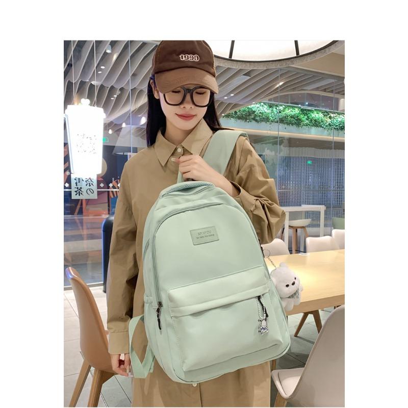 Waterproof Teenage Bookbag Nylon Rucksack Fashion Girl Backpack Women Shoulder Bag High School Schoolbag Black