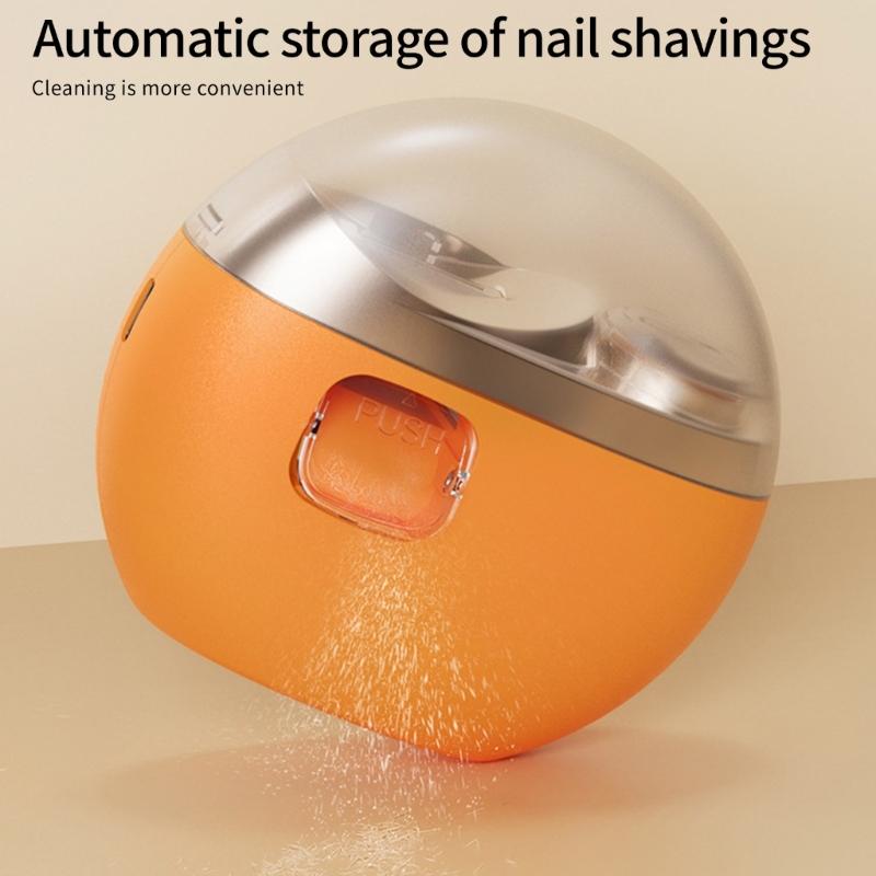 Automatic Nail Trimmer and Polishing Tool Built In LED Light USB Rechargeable Portable Design for Differernt Ages