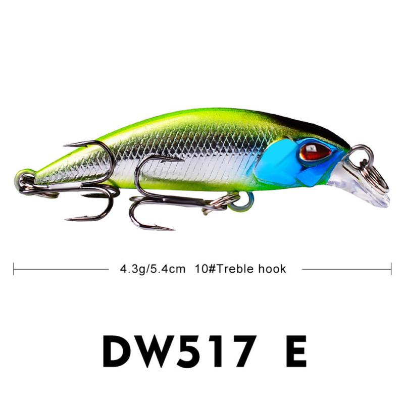 Sinking Fishing Lures Artificial Fishing Lure River Minnow 4.3g 5.4cm Hard Bait