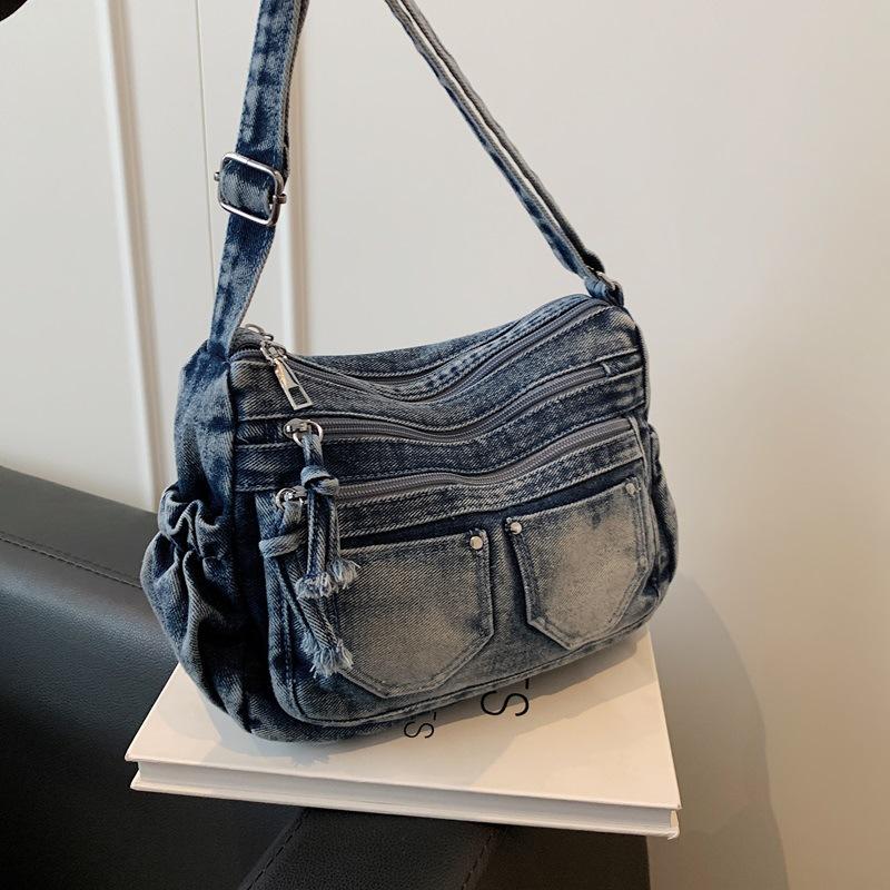 

Harajuku Denim Women s Bag 2026 New Jeans Messenger Bag Y2K Shoulder Crossbody Bag Casual Eco Bag Ladies Daily Shopping Handbags 25x8.5x18cm чёрный