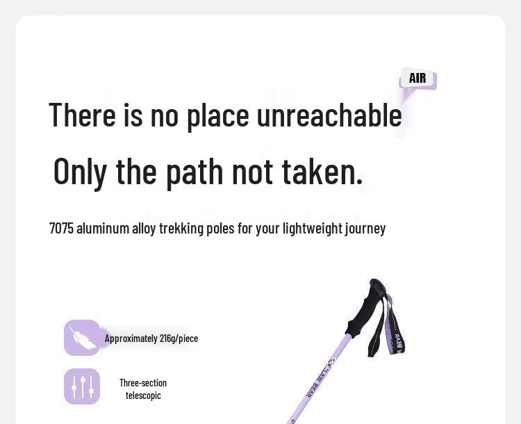 Telescopic Hiking & Trekking Poles with Inner & Outer Locks - Professional Climbing Gear for All Ages