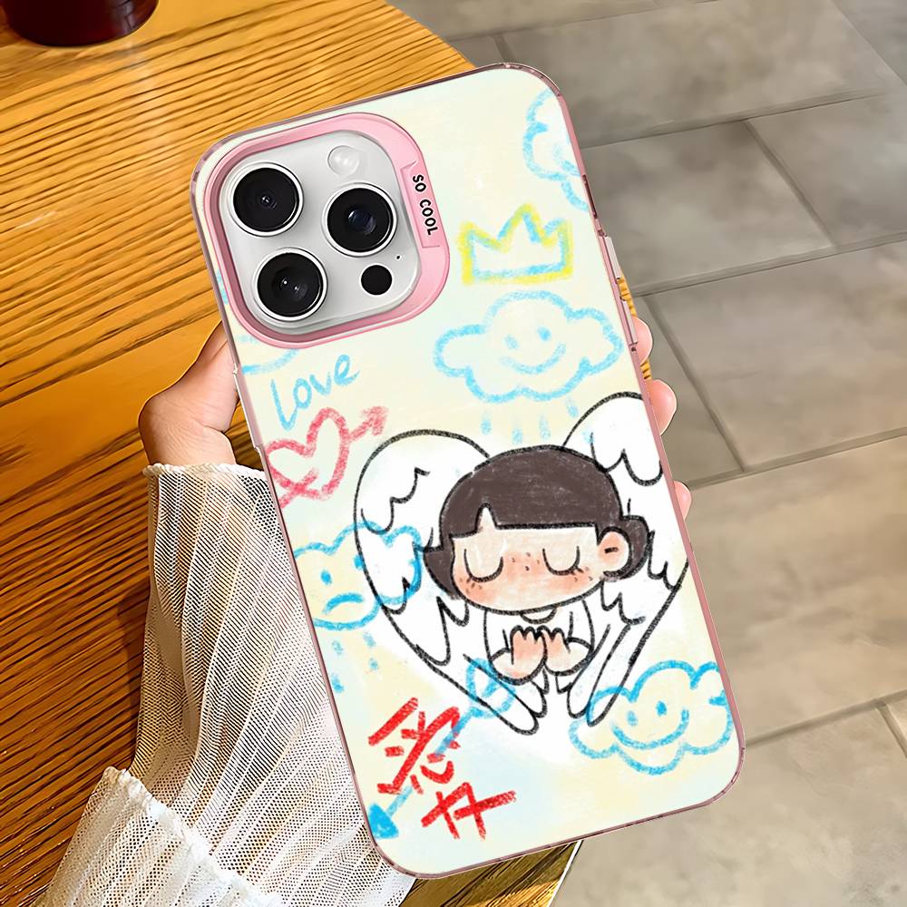 

INS A Mao Phone Cases For iPhone 17 16 15 14 13 12 11 Plus Pro Max Colorful Case iPhone 16 pro