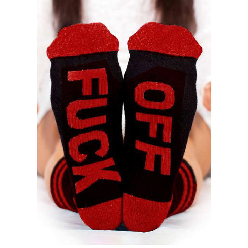 Unisex Letter Fuckoff Funny Casual Sports Skateboard Socks Stockings Color 5