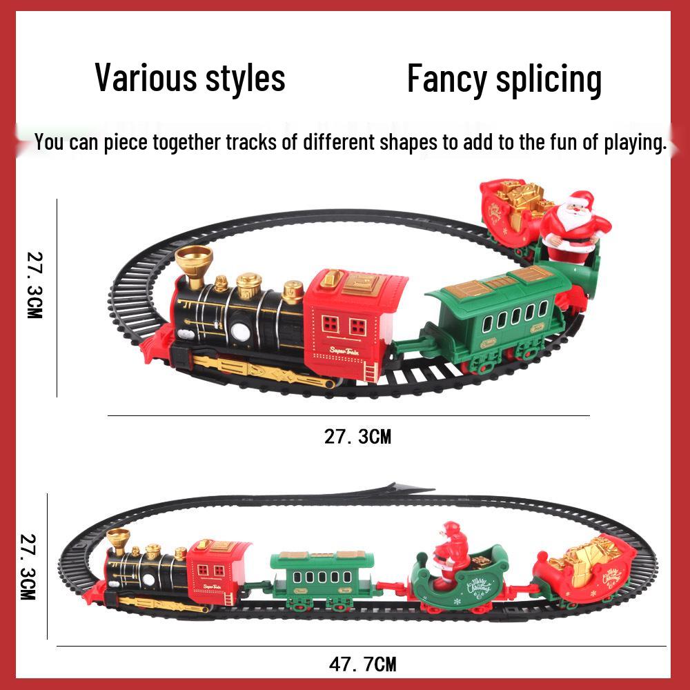 Mini Electric Christmas Train Toy for Kids - Simulation Track Car