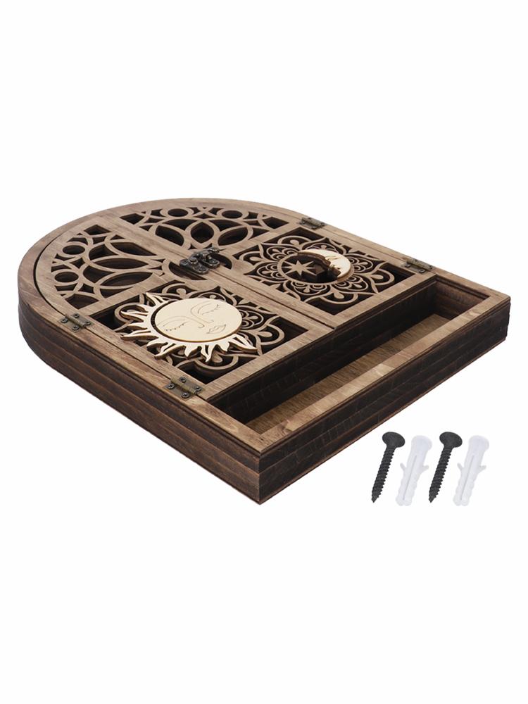 Application As Shown In The Figure Storage Shelf Wood Shelf Wood 28x22x3cm Spacious Symbolic And Mystical Elements