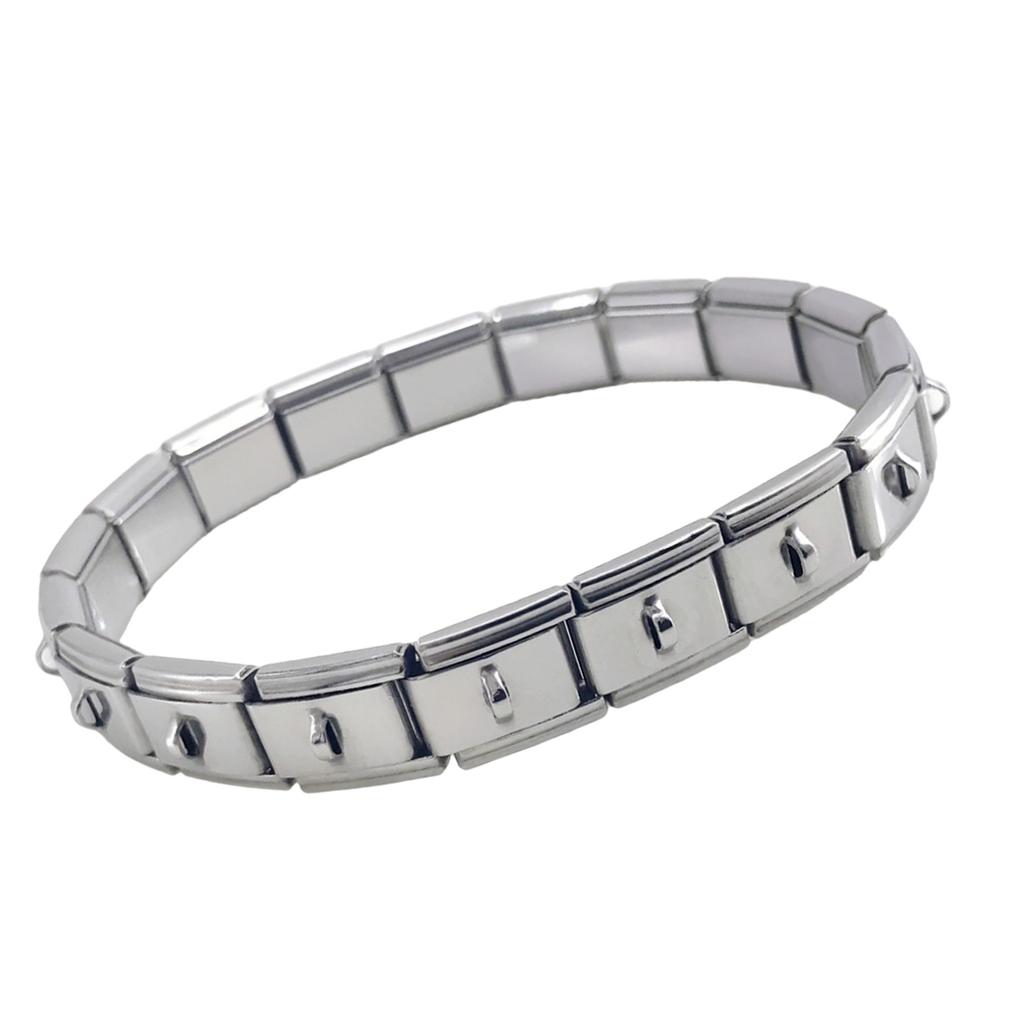 Elegant Unisex Sturdy Stainless Steel Elastic Wristband Fashion Jewelry with Easy Hook Closure for Everyday Wear
