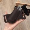 Folding Knife Sheath for Men Cowhide EDC Knife Belt Tool Carrier Pouch for Lighter Car Key Brown