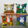Süßes M-Miffy Büro-Kissenbezug Auto-Kissenbezug 45x45CM Lendenkissenbezug Sofakissenbezug