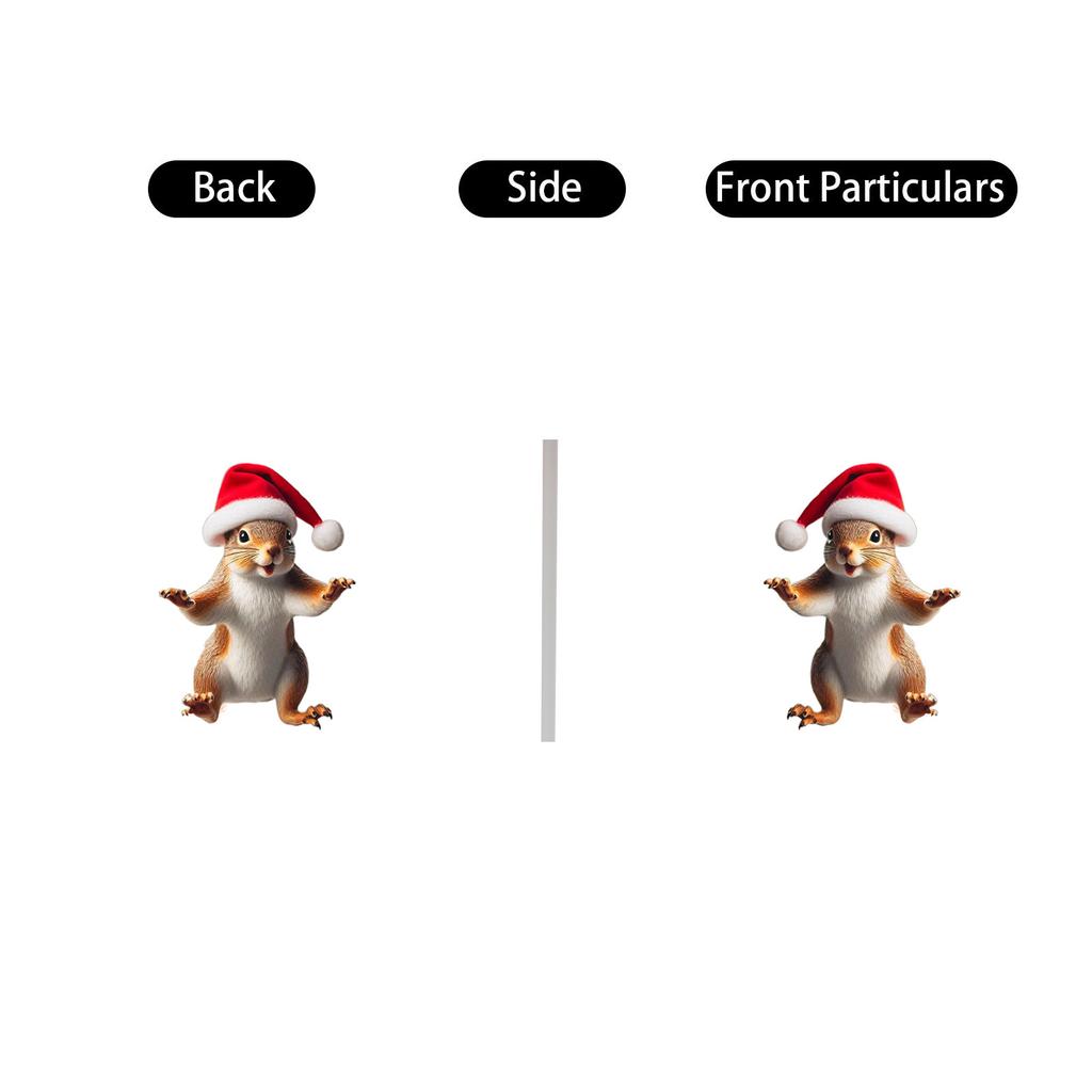 Acrylic Animal World Christmas Day Party Pendant Christmas Tree Decoration Flat Pendant