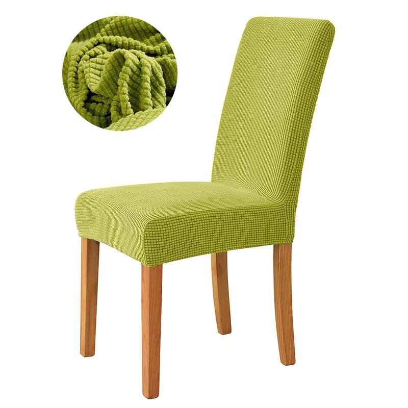 Jacquard Corn Kernel Fabric Chair Cover Universal Size Cheap Chair Covers Stretch Seat Slipcovers for Dining Room Home Decor