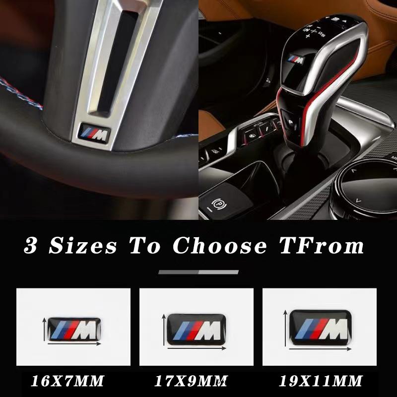 Für Alle BMW E46 E39 E38 E90 E60 E36 F30 F20 X1 X3 X5 M Logo Auto Lenkradnabenabdeckungen Mittel Emblem Abzeichen Aufkleber DIY Aufkleber
