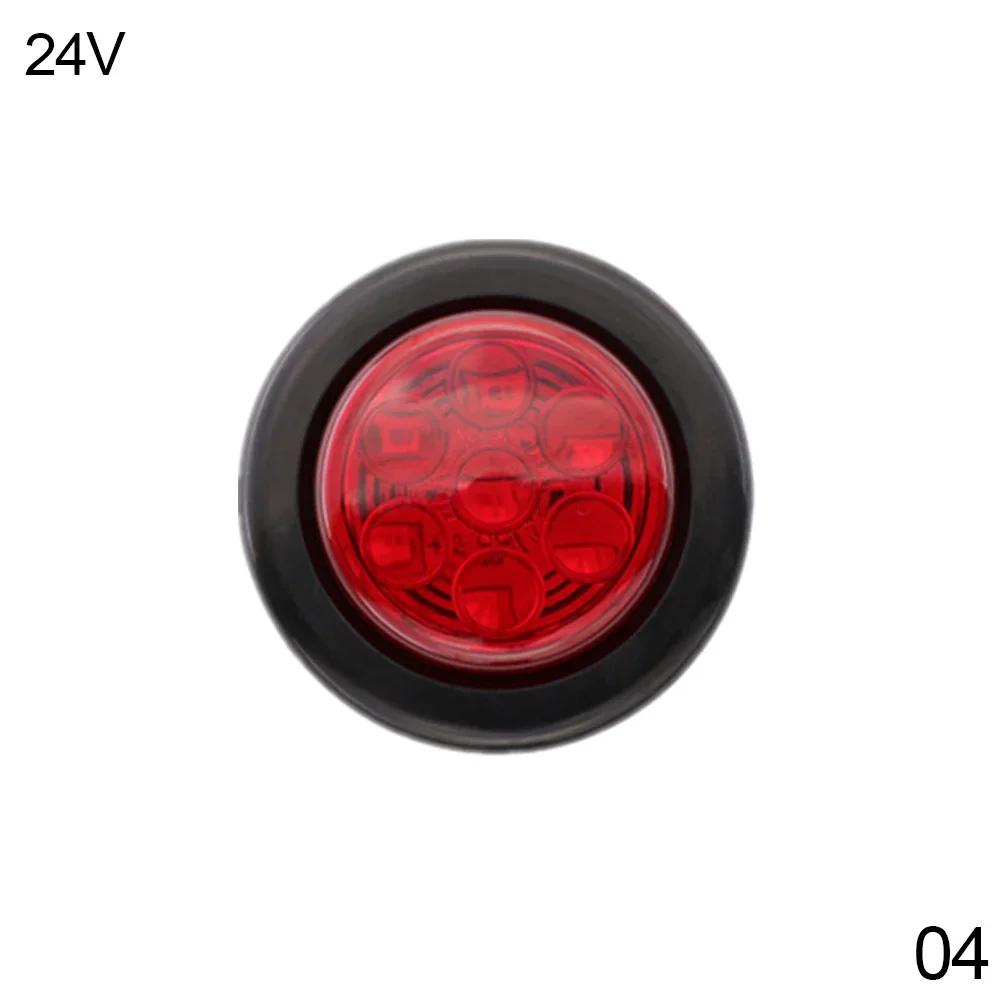 7 Leds Truck Side Lights 12V/24V Trailer Clearance Lights LED Marker Lights Round Wagon Rear Light for Trailer Truck RV  UTE UTV