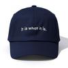 1pc It Is What It Is Embroidery Baseball Cap for Adults,Minimalist Retro Style Casual Soft Adjustable Dad Hat,Perfect As Gift