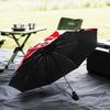 Red Sox Emblem Umbrella Folding umbrella, automatic umbrella 8-Frame for Travel, camping Use Gift for Halloween Christmas