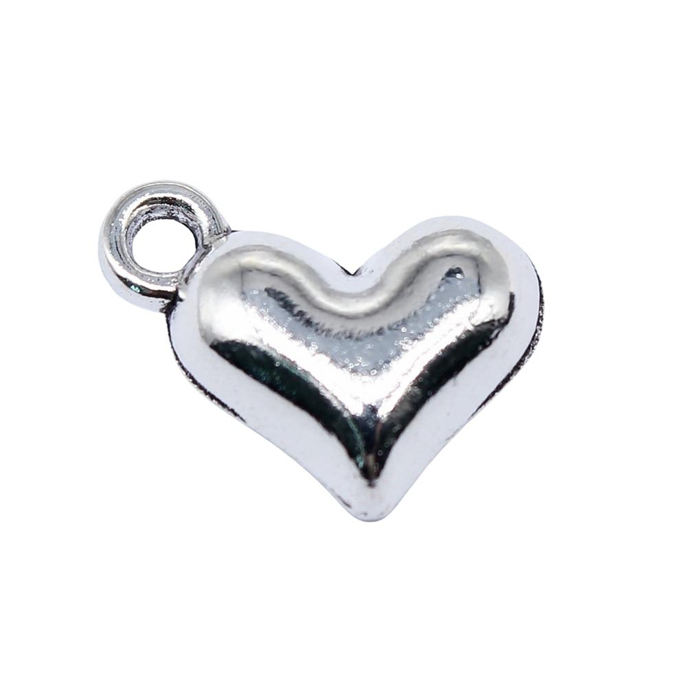 

20шт Любовь Амулеты Амулеты Античное серебро Цвет Цинковый сплав 10X14mm