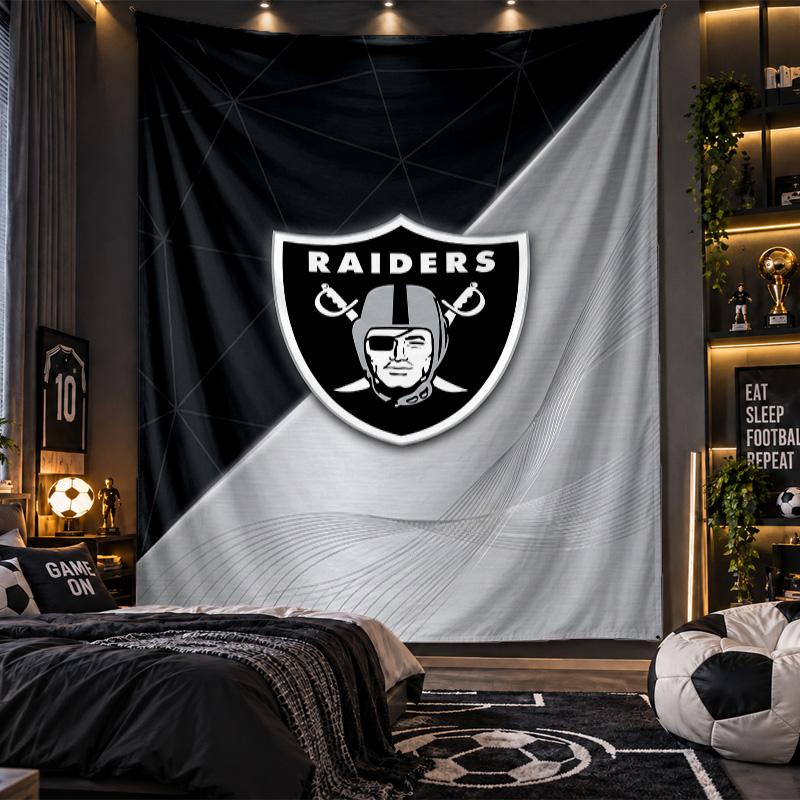 Wandbehang Tapisserie Las Vegas Raiders Drucktuch für Wohnzimmer Schlafzimmer Heimdekoration