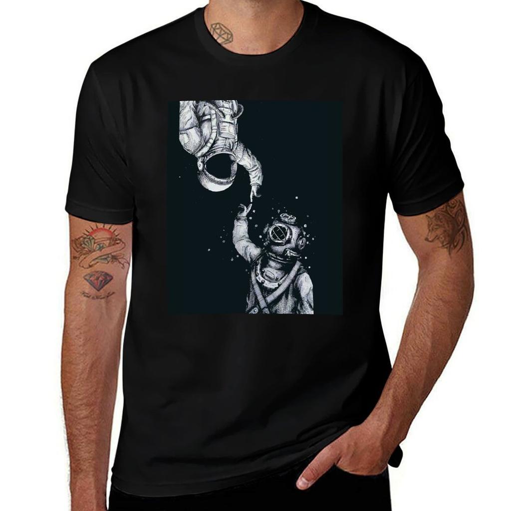 Graphic t man and man - Astronaut T-Shirt Last Frontiers graphic shirt cotton shirts t Diver
