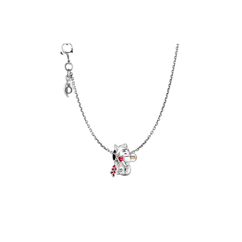Pandora Cute calf charm 925 silver pendant for women Beads + original chain серебряный