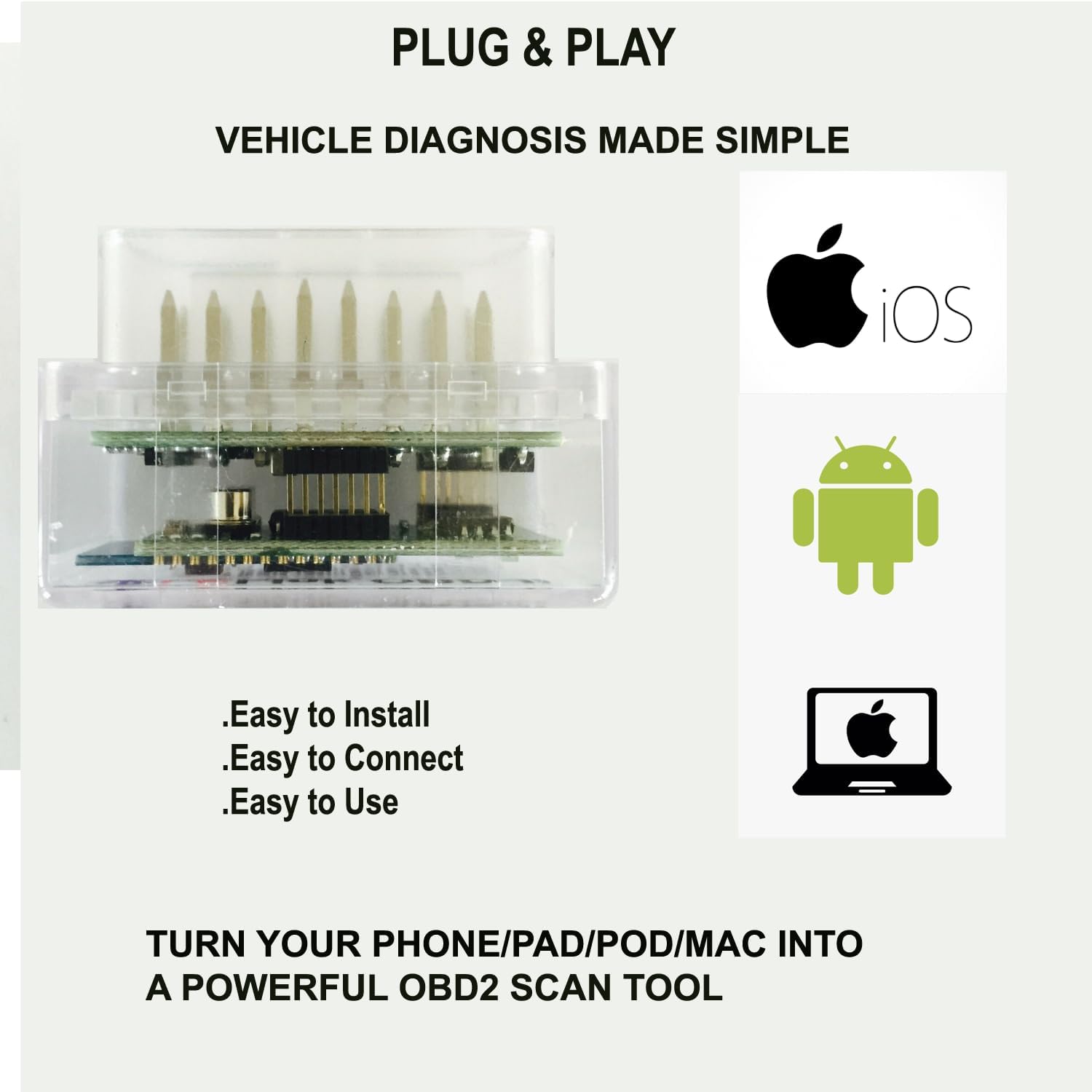 

Bluetooth Low Energy BLE OBD-II OBD2 Автомобильный диагностический инструмент для iPhone/iPod/iPad и Android. новый: Настраиваемое авто включение/выключение United States