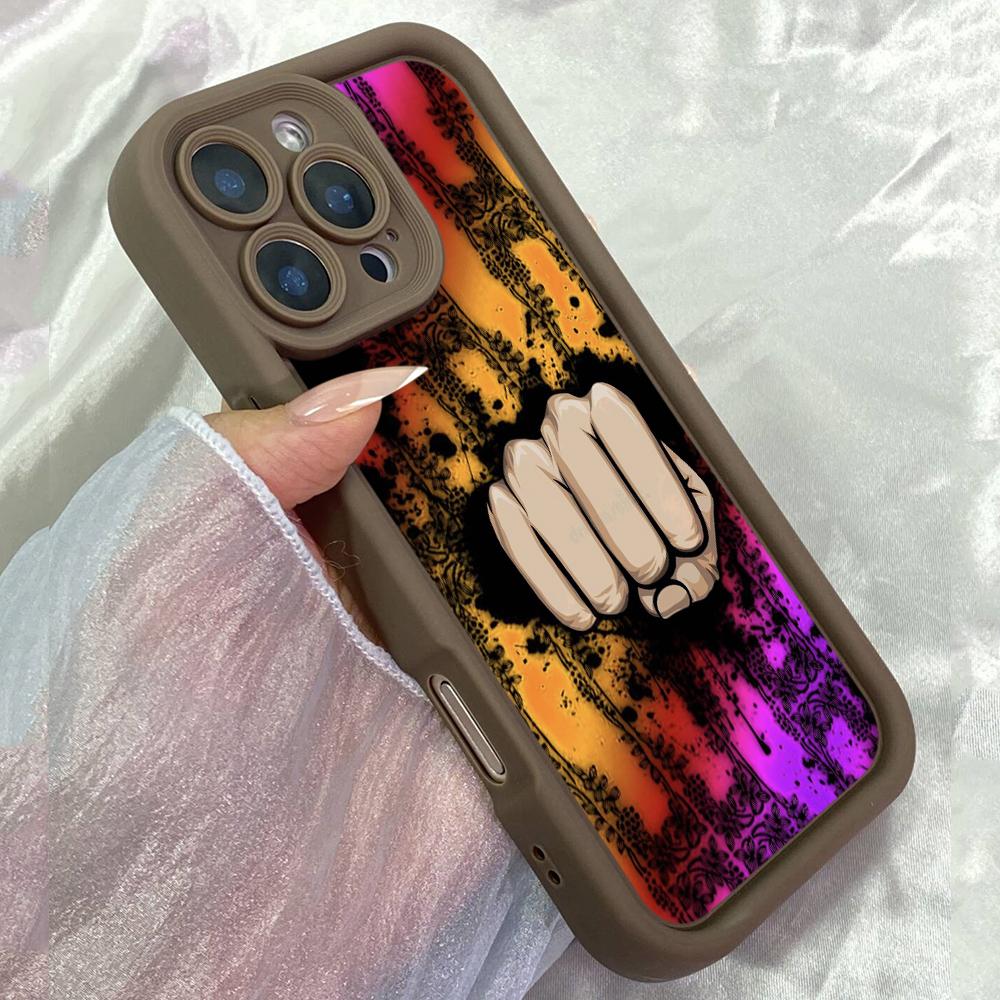 

JT232 Energy Fist Art for iPhone 17 16 15 14 13 Pro Max Samsung S26 S25 Ultra A17 A16 A07 A56 A36 A26 A15 Xiaomi 15T Redmi 15c 14C Note 13 Soft Case Redmi 15C 4G/5G(171.6) коричневий