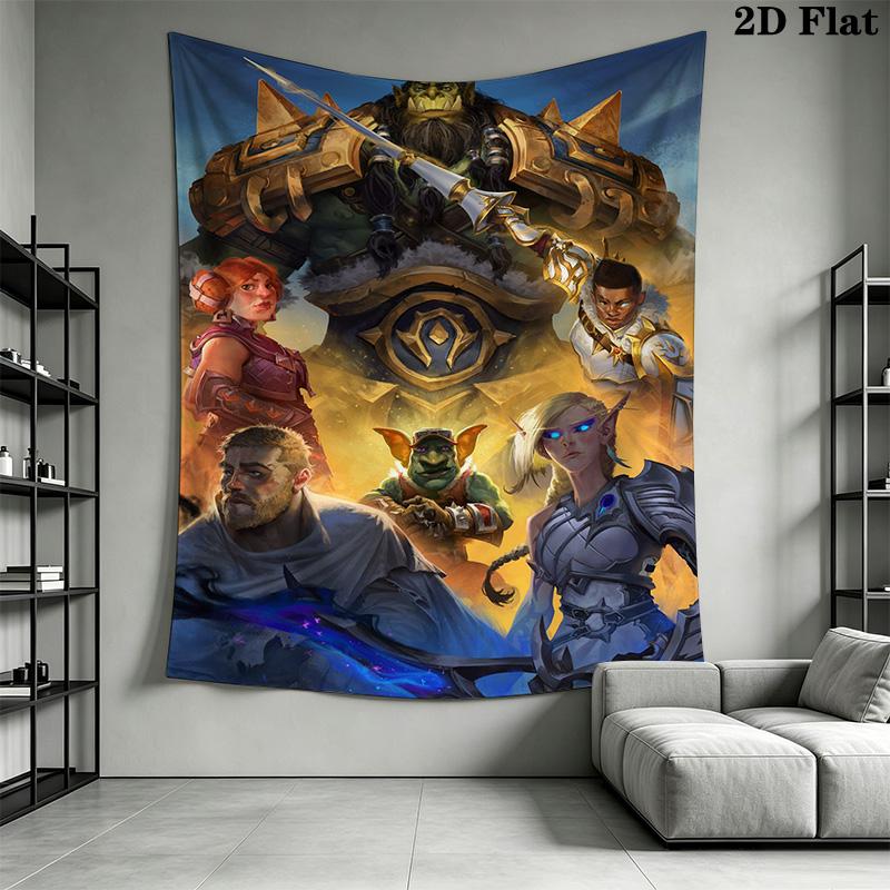 World Warcraft Official Magazine Tapestry Background Cloth Wallmounted Wall Covering Decoration Atmospheric Background Cloth Soft