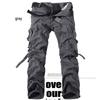 Herren Casual Multi-Pocket Washed Arbeitshose, Übergröße, Outdoor-Stil, Europäisches und Amerikanisches Design