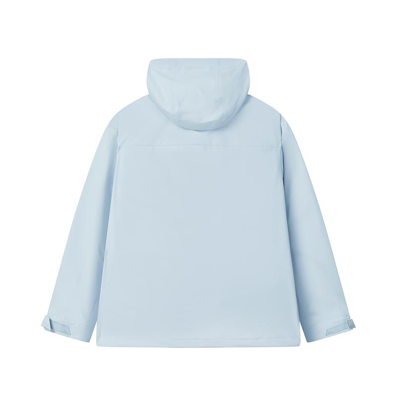 FILA Heritage Casual Fashion Versatile Warm Windproof Hooded Loose Woven Jacket Men jackets Sky-Blue F11M538705FLB