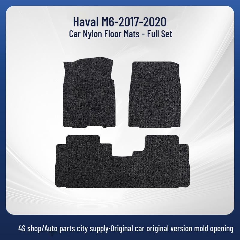 Black Nylon Car Floor Mats for Haval M6 (2017-2020) - Safe Material