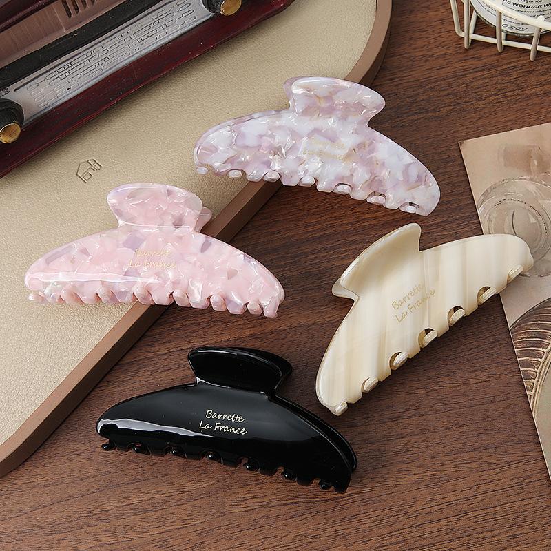 Acetate Large Hairpin Personalized Back Head Ponytail Disc Hair Shark Clip Headgear Fashionable Versatile Grab Clip Hair Accessories