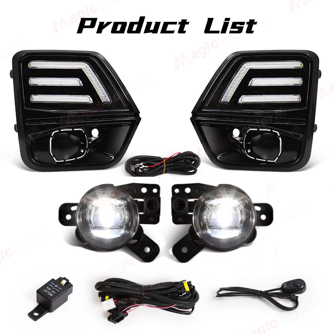 LED DRL Fog Lamps For Chevrolet Colorado WT LT Trail Boss Z71 Daytime Running Lights Front Bumper Headlights 12V