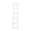 Frame voor 5 stopcontacten - JUNG - AF585BFWW - Breukvast thermoplast - Wit - Binnen