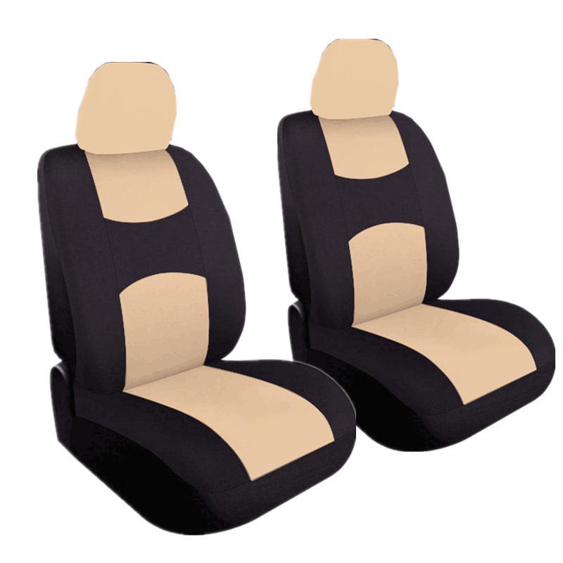 4pcs/set Universal Car Front Seat Cushion Cover + Head Cushion Cover Breathable Cloth Seat Cover Pad