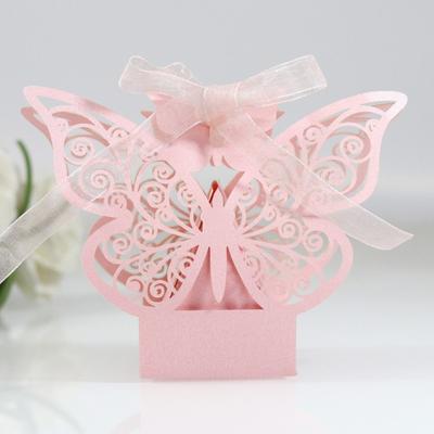 50pcs Laser Cut Big Butterfly Wedding Favor Box Candy Box Gift Box Wedding Favors Event Party Supplies Wedding Decoration