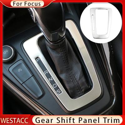 Auto Konsole Schaltknauf Box Panel Abdeckung für Ford Focus 3 MK 3 2015 - 2018 Form Rahmen Trims Edelstahl